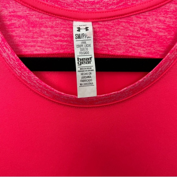 Under Armour HeatGear Loose Fit Long Sleeve Pink Workout Shirt - Women’s Size S - Picture 7 of 9